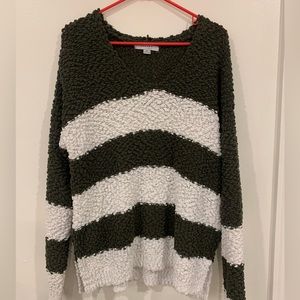 Striped Fuzzy Sweater